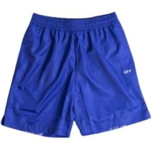 Off White, Heren, Badkleding, Blauw, Maat: M Poliester,