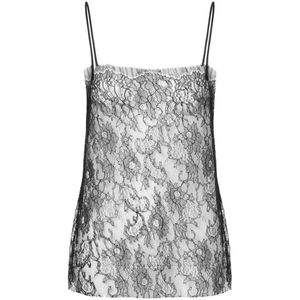 Alberta Ferretti, Dames, Tops, Zwart, Maat: S Polyamide,