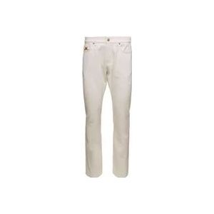 Versace Witte relaxte fit jeans , White , Heren , Maat: W30