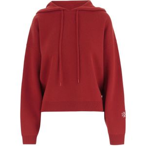 Tory Burch, Dames, Sweatshirts & Hoodies, Rood, Maat: M
