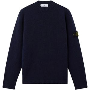 Stone Island, Heren, Truien, Blauw, Maat: L Wol,