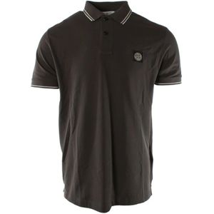 Stone Island - T-shirt - Grijs - Katoen - Korte Mouwen - Slim Fit