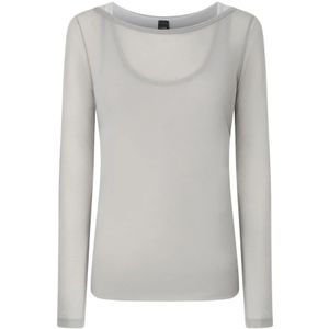 Pinko, Dames, Tops, Grijs, Maat: XS Jersey,
