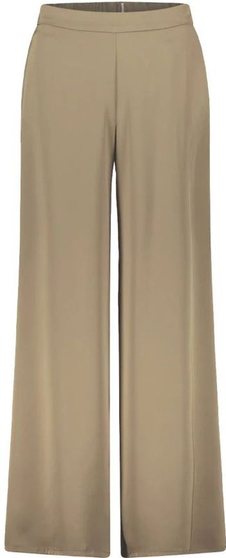 Wide fit stoffen broek met elastische band