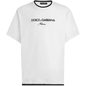 Dolce & Gabbana, Heren, Tops, Wit, Maat: L
