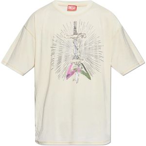 Diesel, Heren, Tops, Beige, Maat: 3XL