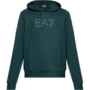 Emporio Armani Ea7, Heren, Sweatshirts & Hoodies, Groen, Maat: S Katoen,