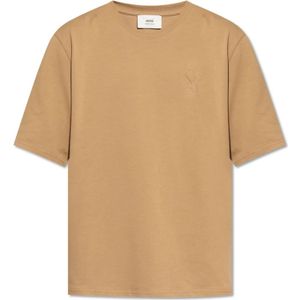 Ami Paris, unisex, Tops, Beige, Maat: XS Katoen,