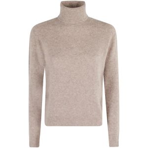 Roberto Collina, Dames, Truien, Beige, Maat: L Kasjmier,