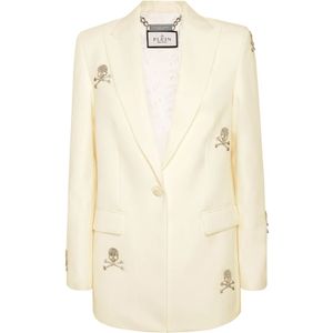 Philipp Plein, Dames, Jassen, Wit, Maat: S Wol,
