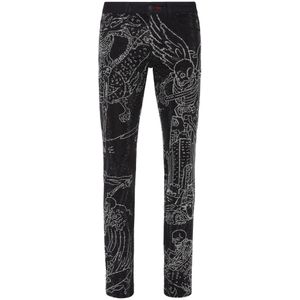 Philipp Plein, Heren, Jeans, Zwart, Maat: W30 Denim,