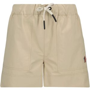 Moncler, Dames, Korte broeken, Beige, Maat: XS Katoen,