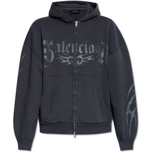 Balenciaga Hoodie , Gray , Dames , Maat: 2XS