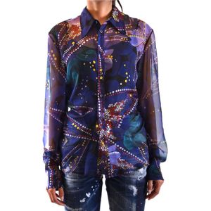 Dsquared2, Dames, Blouses & Shirts, Veelkleurig, Maat: XS Katoen,