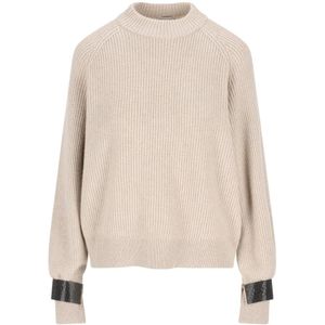 Brunello Cucinelli, Dames, Truien, Beige, Maat: XS Kasjmier,