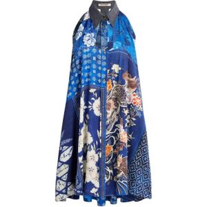 Roberto Cavalli, Dames, Jurken, Veelkleurig, Maat: XS Denim,