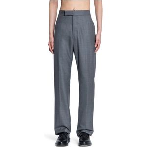 Thom Browne, Heren, Broeken, Grijs, Maat: M Wol,