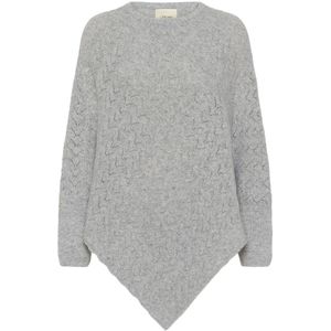 Cream - CR Holiday - Poncho - Grijs - Asymmetrische Zoom