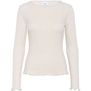 Saint Tropez - Shirt - Bruin - Lange Mouwen - Gegolvende Zoom