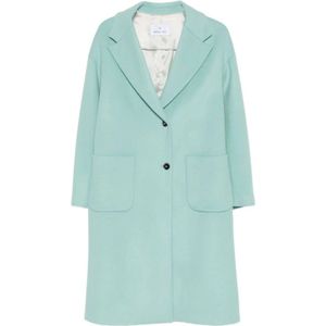 Manuel Ritz, Dames, Mantels, Blauw, Maat: XS Leer,