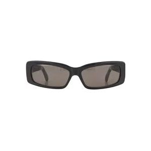 Balenciaga Rechthoekige Zonnebril - Zwart/Grijs , Black , unisex , Maat: ONE Size