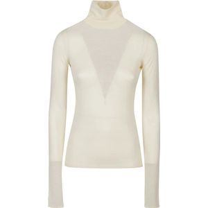 Patrizia Pepe, Dames, Tops, Wit, Maat: XS Wol,