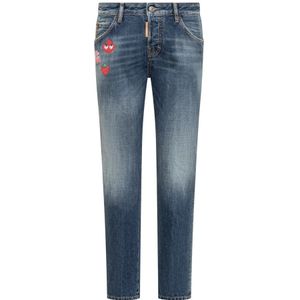 Dsquared2, Dames, Jeans, Blauw, Maat: M Katoen,
