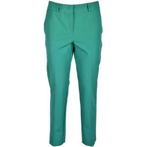 Simona Corsellini, Dames, Broeken, Groen, Maat: XS Viscose,
