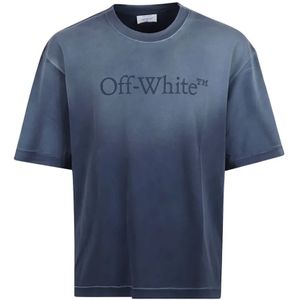 Off White, Heren, Tops, Blauw, Maat: XL Katoen,