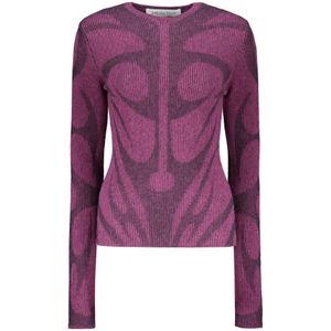 Paolina Russo, Dames, Truien, Paars, Maat: M Wol,