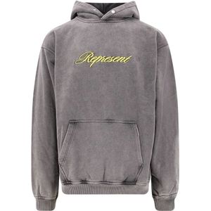 Represent, Heren, Sweatshirts & Hoodies, Grijs, Maat: L Katoen,