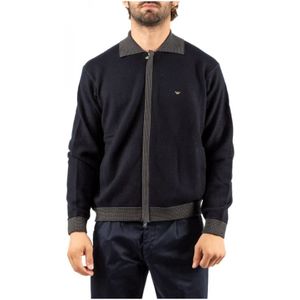 Emporio Armani, Heren, Truien, Blauw, Maat: S