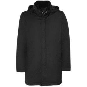 Herno, Heren, Mantels, Zwart, Maat: L Nylon,