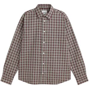 Nn07, Heren, Overhemden, Bruin, Maat: L Katoen,