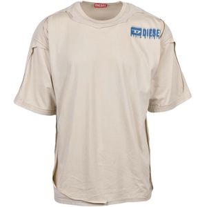 Diesel, Heren, Tops, Beige, Maat: S Katoen,