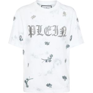 Philipp Plein, Dames, Tops, Wit, Maat: M Katoen,