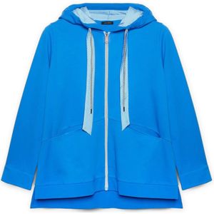 Fiorella Rubino, Dames, Sweatshirts & Hoodies, Blauw, Maat: XS Katoen,