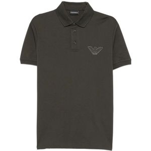 Emporio Armani, Heren, Tops, Groen, Maat: S Katoen,