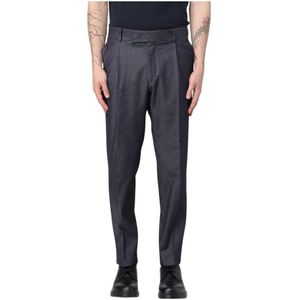 Karl Lagerfeld, Heren, Broeken, Blauw, Maat: M Katoen,