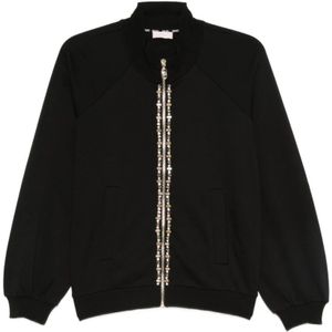 Liu Jo, Dames, Sweatshirts & Hoodies, Zwart, Maat: XL Katoen,