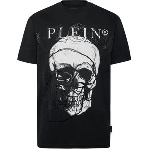 Philipp Plein, Heren, Tops, Zwart, Maat: 4XL Katoen,
