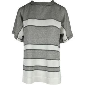 D.Exterior, Dames, Truien, Grijs, Maat: M Linnen,