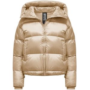 BomBoogie, Dames, Jassen, Beige, Maat: M Leer,