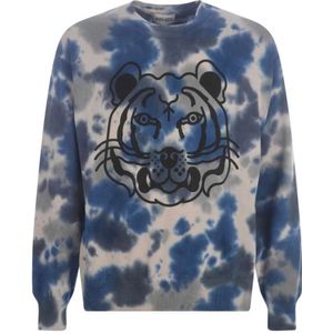 Kenzo, Heren, Sweatshirts & Hoodies, Grijs, Maat: S Katoen,