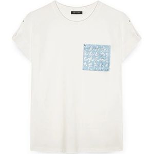 Fiorella Rubino, Dames, Tops, Wit, Maat: S Denim,