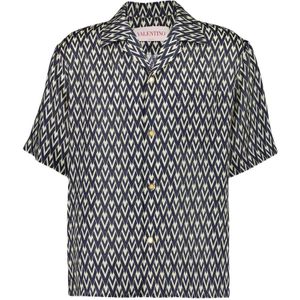 Valentino Garavani, Heren, Overhemden, Veelkleurig, Maat: L Linnen,