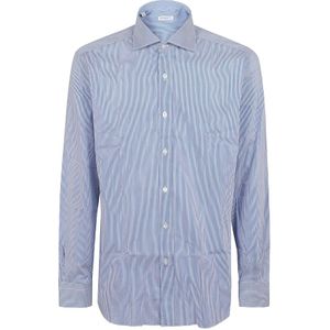 Buonamassa, Heren, Overhemden, Blauw, Maat: 6XL Katoen,