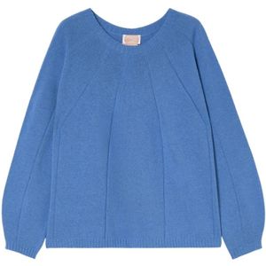 Marina Rinaldi, Dames, Truien, Blauw, Maat: S Wol,