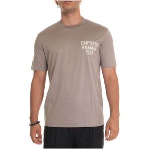 Emporio Armani, Heren, Tops, Beige, Maat: M Katoen,