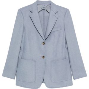 Max Mara, Dames, Jassen, Blauw, Maat: M